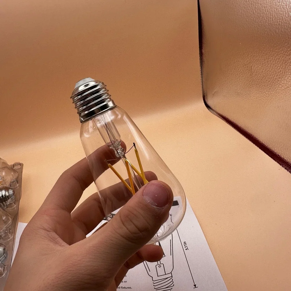 Pack of 9 LED Edison Bulbs Dimmable, E26, 6W 60W‎ Equivalent, 2700K Soft White